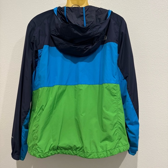 The Northface Hydrenalite Windbreaker Jacket Size L Color Block Blue Green - Picture 4 of 13